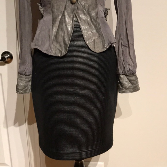 Whimsgoth rave Vintage punk emo Pencil Wet Striped Casual Work Cocktail Party - Picture 2 of 5